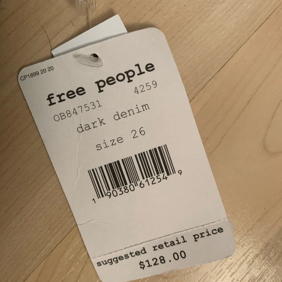 Free People Bell Wide High Rise Jeans 26 New - Picture 9 of 10